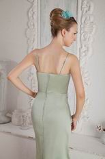 Spaghetti Straps Celadon Greyish-Green Stain Prom Dresses Pretty