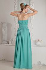 Sweetheart A-line Turquoise Chiffon Prom Dress Skirt With Split
