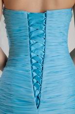 Luxurious Corset Mermaid Split Aqua Blue Prom Dress With Crystals