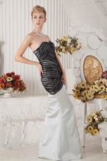 Discount Black Organza Covered Mermaid Gray Long Prom Dress Selling