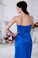 Classic Sweetheart Blue Stain A-line Prom Dress Petite