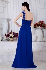 Affordable One Shoulder Dark Blue Prom Dresses For Women