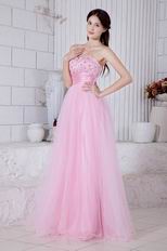 Designer Sweetheart Corset Pink Net Dresses For Celebrity Party