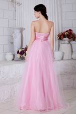 Designer Sweetheart Corset Pink Net Dresses For Celebrity Party