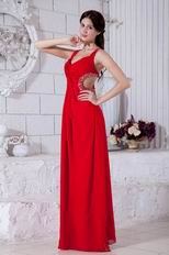 Sweetheart Vest Wine Red Chiffon Prom Dress By Top Designer