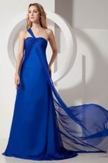 One Shoulder Sweetheart Royal Blue Prom Party Dresses Designer Lists