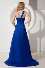 One Shoulder Sweetheart Royal Blue Prom Party Dresses Designer Lists