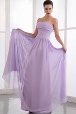 Elegant Beading Zip Lilac Chiffon Dress For 2014 Prom Party