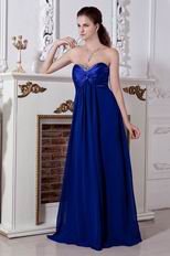 Sweetheart Empire Waist Royal Blue Formal Prom Party Dress