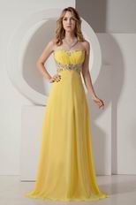 Beautiful Sweetheart Polychrome Bright Yellow Prom Dress