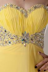 Beautiful Sweetheart Polychrome Bright Yellow Prom Dress