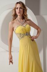 Beautiful Sweetheart Polychrome Bright Yellow Prom Dress