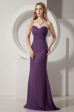 Sweetheart Ruched Dark Purple Cheap Prom Party Dress Online