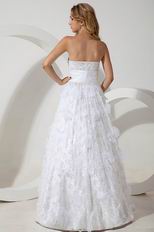Luxury Sweetheart Lace Celebrity Prom Party White Dress