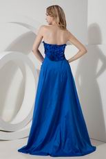 Sex Powder Blue Sequin High Low Detachable Skirt Prom Dress