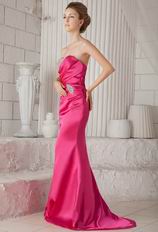 Trumpet Strapless Fuchsia Pageant Dress To 2014 Prom Party
