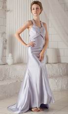 Silver Straps Beaded Sheath Skirt Prom Dresses For Cheap