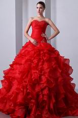 Unique Sweetheart Red Allure Quinceanera Dress By Designer