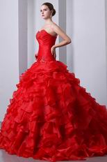 Unique Sweetheart Red Allure Quinceanera Dress By Designer