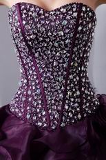 Sweetheart Ruffles Skirt Grape Quinceanera s Dresses Cheap