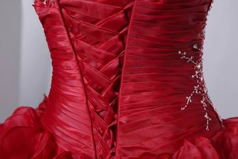 Handmade Wine Red Winter Quinceanera Dresses For Girls