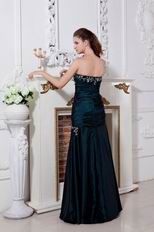 Modest Strapless Atrovirens Green Evening Party Dress