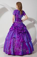 Top Designer Embroidery Purple Quinceanera Dresss With Jacket