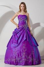 Top Designer Embroidery Purple Quinceanera Dresss With Jacket