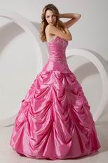 Classic Appliques Hot Pink Quinceanera Dress For Cheap