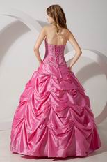 Classic Appliques Hot Pink Quinceanera Dress For Cheap
