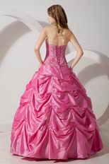 Classic Appliques Hot Pink Quinceanera Dress For Cheap