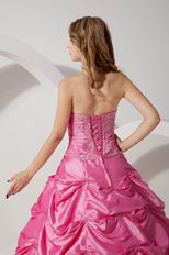 Classic Appliques Hot Pink Quinceanera Dress For Cheap