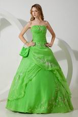 Lemon Green Quality La Quinceanera Dresses By Designer