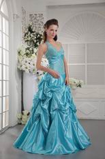 Princess Halter Teal Blue 2014 Winter Quinceanear Wear