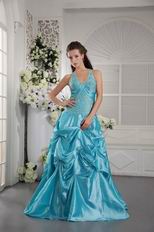 Princess Halter Teal Blue 2014 Winter Quinceanear Wear