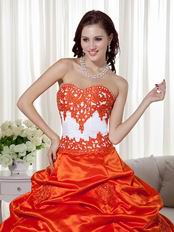 Orange Red Top Designer Quinceanera Dress For 16th Birthday Girl