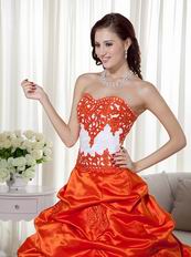 Orange Red Top Designer Quinceanera Dress For 16th Birthday Girl