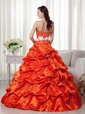 Orange Red Top Designer Quinceanera Dress For 16th Birthday Girl