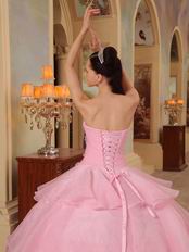 Good Looking Layers Pink Skirt Puffy Quinceanera Girls Dress