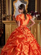 Classical Styles Orange Quinceanera Dress With Jacket