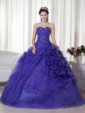 Wisteria Purple Ruffle Designer Dress To Quinceanera Party