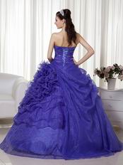 Wisteria Purple Ruffle Designer Dress To Quinceanera Party