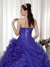 Wisteria Purple Ruffle Designer Dress To Quinceanera Party