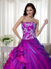 Custom Made Purple sQuinceanera Dress For 2014 Girls Wear