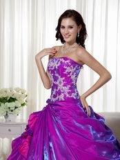 Custom Made Purple sQuinceanera Dress For 2014 Girls Wear