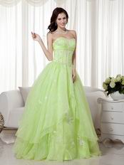 Beautiful New Bubs Color Organza Girls Quinceanera Dress