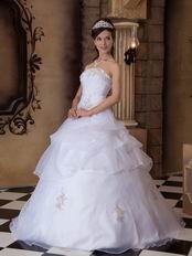 Layers White Organza Skirt Dama Dress For Quinceanera