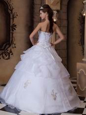 Layers White Organza Skirt Dama Dress For Quinceanera