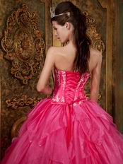 Gorgeous Strapless Hot Pink Quinceanera Dress For Cheap