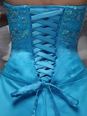 Corset Back Azure Blue Quinceanera Dress For Girl